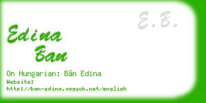 edina ban business card